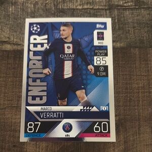 PSG Enforcer Trading Card. Marco Verratti